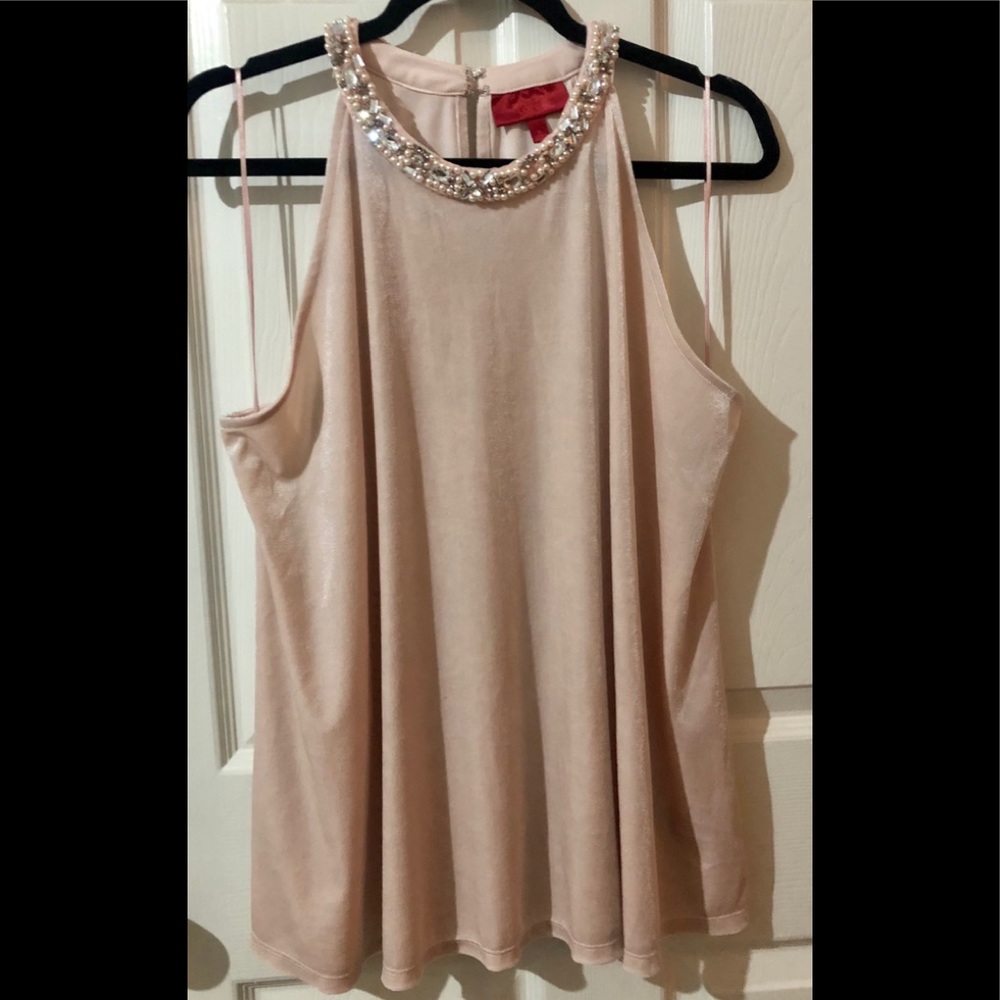 Flowy velour sleeveless